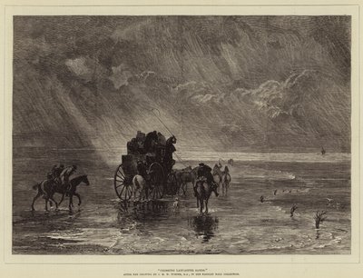 ランカスターサンズを渡る 作： Joseph Mallord William Turner